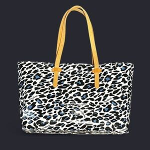 🐆💙 Consuela Leopard Blue Jag Tote - classic large tote